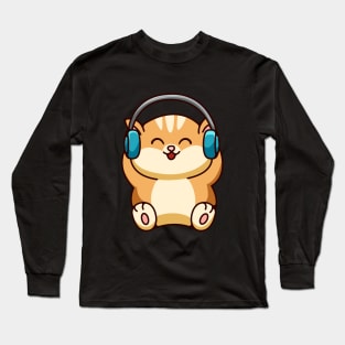 Music And Cat Long Sleeve T-Shirt